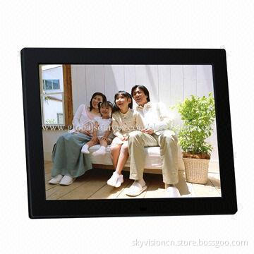 12-inch LED Digital Photo Frame with 800 x 600 Pixels, Wall Mountable, Built-in Speakers